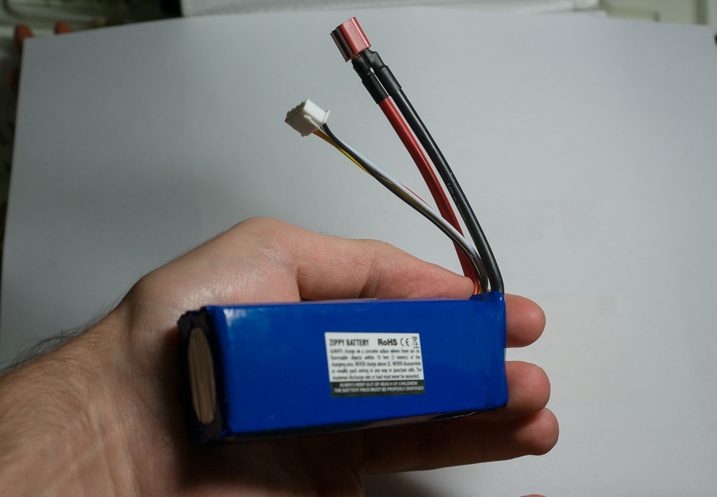 A hand-sized lithium battery